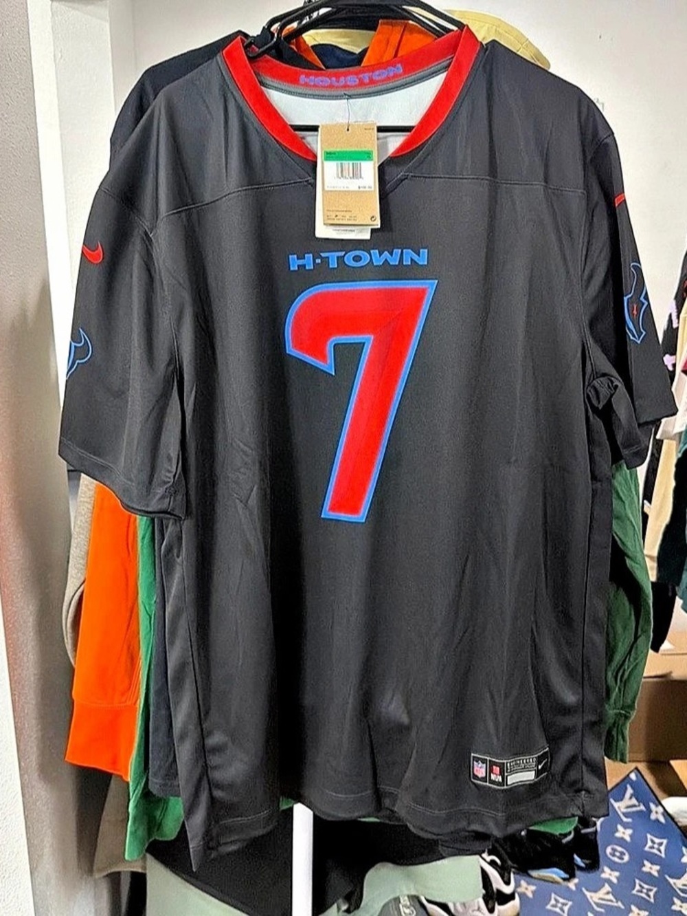 Nike Houston Texans C.J. Stroud #7 H-Town Game Jersey Men's Black & Red XL